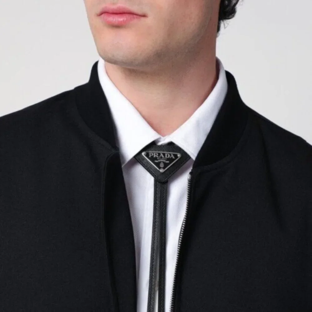 New Prada Saffiano Leather Bolo Tie Unisex✨🎁 - Picture 7 of 7